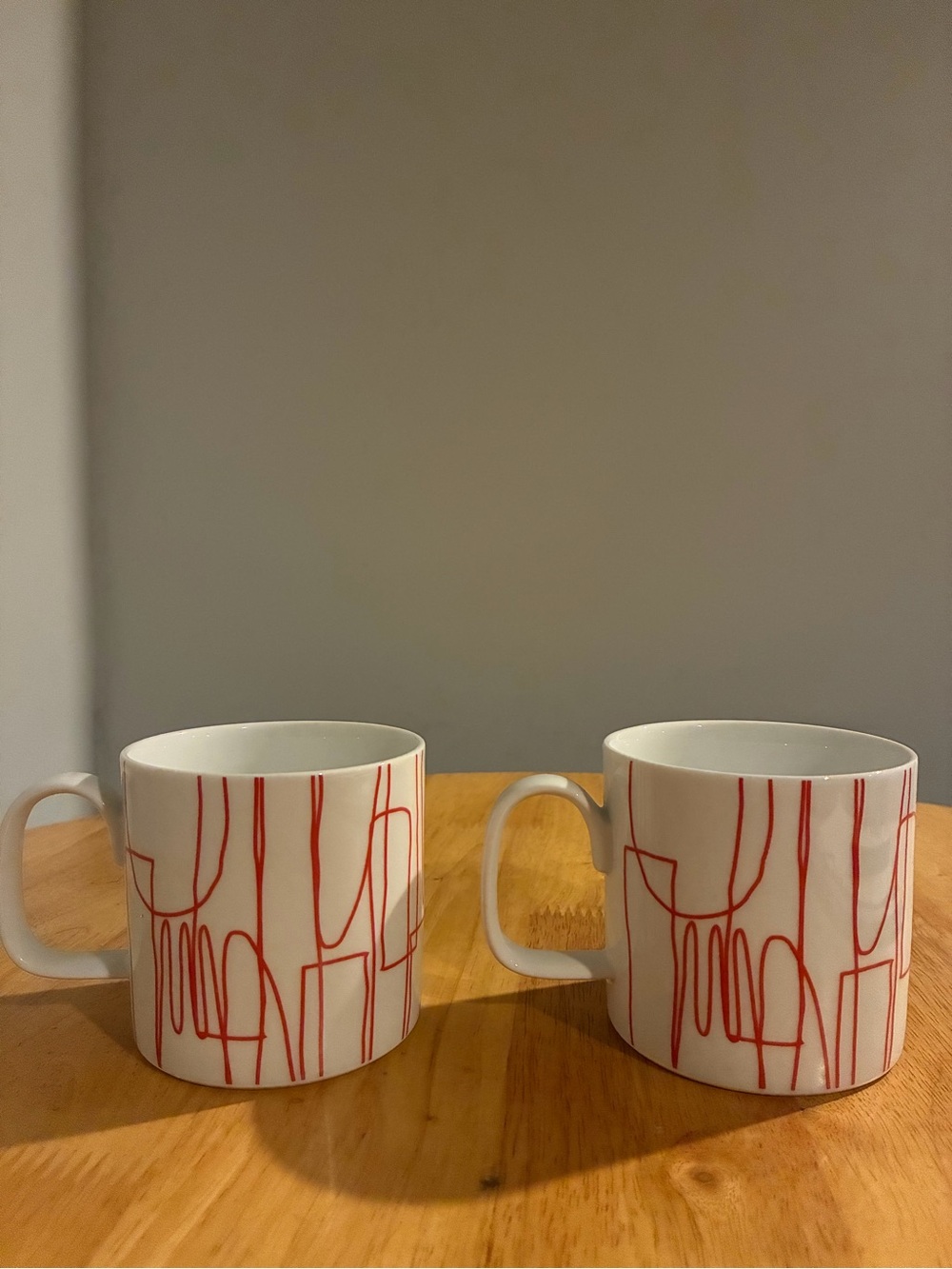 Two Oria Kiely House Porcelain Coffee Cups